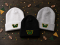 Warriors Embroidered Cuffed Beanie | Football Team Knit Hat